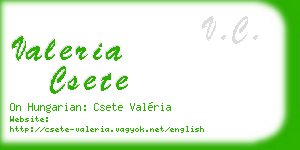 valeria csete business card