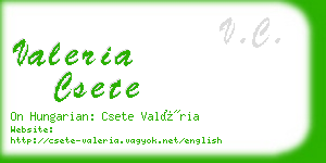 valeria csete business card